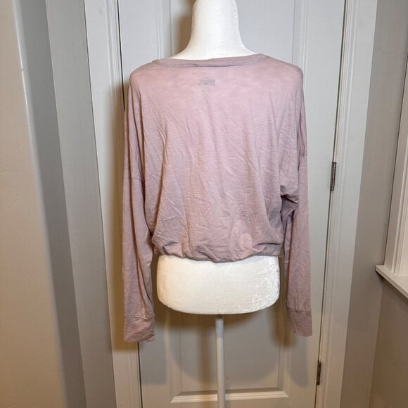 Madewell Pullover light mauve size L waist rouched with string athleticwear - Picture 3 of 5